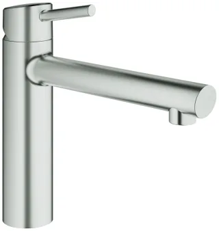 GROHE EH-SPT-Batterie Concetto 31128 mittelhoher Auslauf supersteel 31128DC1