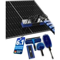 BoomDing Reinigungsbürsten-Set BoomDing Teleskop Waschbürste 5,8 m – Reinigungsset mit 5 Aufsätzen, (Set), Innenliegender Schlauch, inklusive Schneeschieber