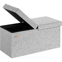 Casaria Sitzbank (1-St), Deckel Klappbar Gepolstert Faltbar Stabil Stoff 100L Flur Schlafzimmer