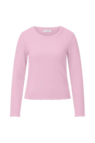 Rich & Royal - Rib Longsleeve soft orchid - Gr. - S