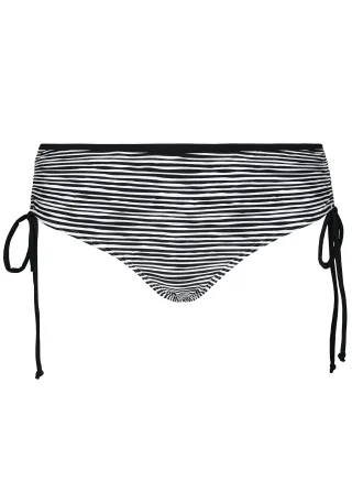 IN LINEA - Da.-Badeslip High-Waist black stripe - Gr. - 46