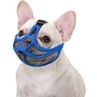 Agger Maulkorb Französische Bulldogge Maulkorb Hund Maulkorb für Kurze Schnauze Hund, Bedeckt Nicht Stirn Anti Biting Bellen, Einstellbare Atmung Mesh