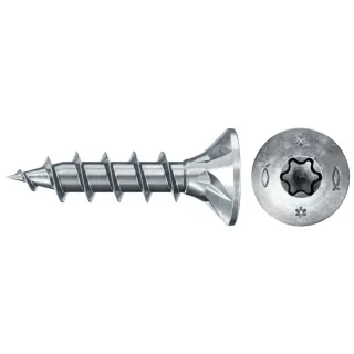 Fischer Spanplattenschraube 4,5x25 PowerFast FPF II CTF BC, Senkkopf, Innenstern TX, Vollgewinde - 670254