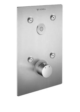 Schell Unterputz-Dusche LINUS BASIC D-C-T CVD, Thermostat, edelstahl, 019092899 019092899