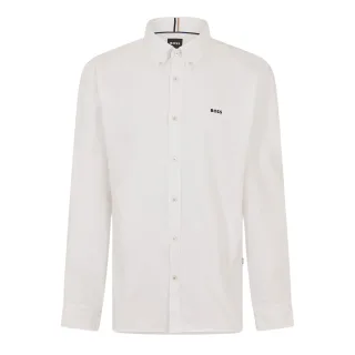 Boss - Button-Down-Hemd für Herren, Langärmlig (Weiß)