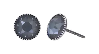konplott - Ohrstecker - Black Jack grau