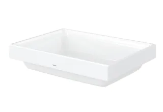 TOTO Aufsatzwaschtisch CS, eckig, 50 cm, ohne Hahnloch, mit Überlauf LW1715WH