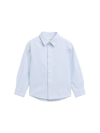 tom tailor kids - Regular Fit Hemd mit Streifenmuster light blue white thin stripe - Gr. - 116/122
