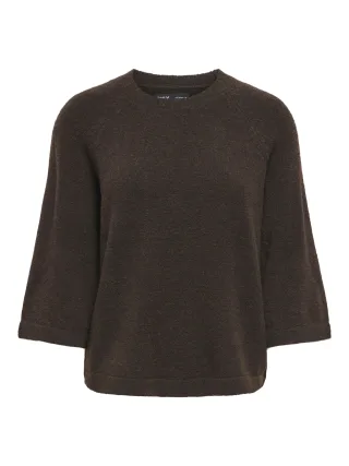 ONLY - ONLSIMONI 3/4 PULLOVER KNT NOOS Coffee Bean - Gr. - XL