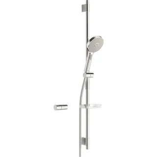 Hansa Hansaactivejet Brausestangen-Set 84370130 970 mm, Handbrause Ø 120 mm, 3-strahlig, hellgrau/chrom