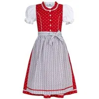Isar-Trachten Dirndl Kinderdirndl 3tlg. - BEPPINA - himbeer, rot