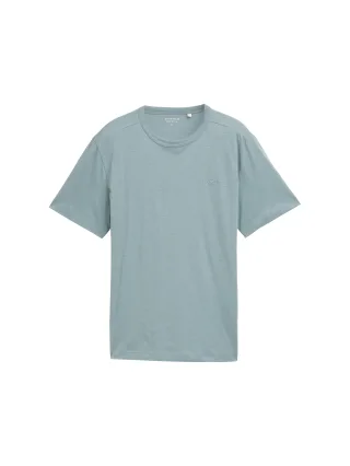 Tom Tailor - Basic T-Shirt aus Baumwolle grey mint - Gr. - XXL