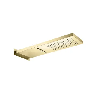 Herzbach LIVING SPA Wand-Regenbrause 537x165mm Regen/Schwall PVD Gold, 30.661600.2.03 30.661600.2.03