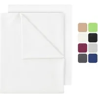 NatureMark Bettlaken 2er-Set klassisches Betttuch Haustuch, 100% Baumwolle, Gummizug: ohne, (2 Stück), Laken Haustuch, viele Größen und Farben, 150x250 cm, Weiß