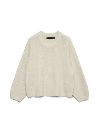 VERO MODA - VMCARMEN LS O-NECK PULLOVER Birch - Gr. - L