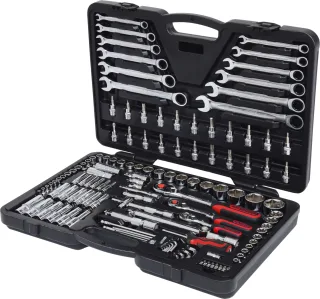 KS Tools 1/4"+3/8"+1/2" CHROMEplus Steckschlüssel-Satz, 124-tlg - 918.0724
