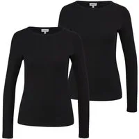 s.Oliver Longsleeve Longsleeve langarm, Rundhals-Ausschnitt, 2er Pack