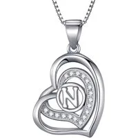 Morella Kette mit Anhänger Buchstabenkette Halskette (1-tlg), Zirkoniasteine