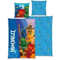 Stoffschmiede Kinderbettwäsche - LEGO NINJAGO ‘Ninja Team’, 100% Baumwolle