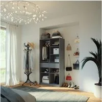 Vicco Kleiderschrank Elmo, Anthrazit, 100 x 200 cm mit 2 Schubladen (1-St)