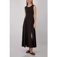 Monari Maxikleid Kleid uni Regular fit mit Schlitzen