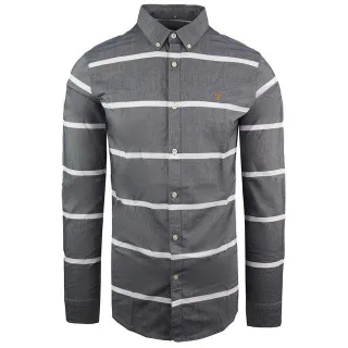 Farah Merrick Mens Grey Hemd