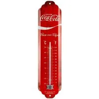 Nostalgic-Art Raumthermometer Retro Metall-Thermometer Innen Analog - Coca-Cola Logo Red