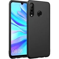 CoolGadget Handyhülle Handy Schutzhülle für Huawei P30 Lite matt schwarz 6,2 Zoll, Silikon TPU Hülle Schutz Tasche Cover schlicht Slim Case