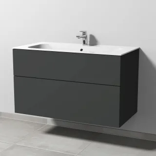 Sanipa 3way Keramik-Set Keramik-Waschtisch und Unterbau (SP401) SP4011B