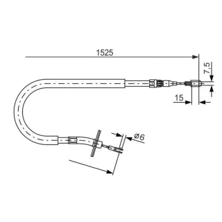 Bosch Handbremsseil hinten Mercedes Sprinter VW Lt 1987477858