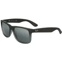 Ray-Ban Sonnenbrille Ray-Ban Justin RB4165 852/88 Rubber Grey Clear Grey Mirror Silver