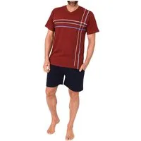 Normann Pyjama Herren Shorty Schlafanzug kurzarm mit Frontprint - auch in Übergrößen