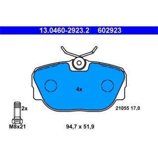 ATE Bremsbel?ge vorne Mercedes 190 137657TD.JPG