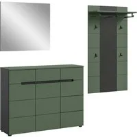 Home affaire Garderoben-Set REHAT, TOPSELLER!, 3-teilig, Breite 215 cm, individuell erweiterbar, (Set, 3-St., bestehend aus: Kommode, Spiegel und Garderobenpaneel), Garderobenkombination, Kombination, Set, Flurgarderobe, Diele