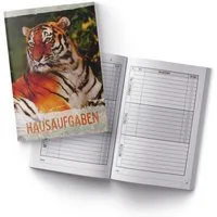 itenga Notizheft itenga Hausaufgabenheft Tiger (Motiv 27) DIN A5, 96 Seiten