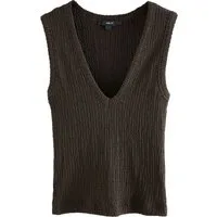 Next Trägertop Strukturiertes Tanktop mit V-Ausschnitt (1-tlg)