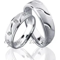 Trauringe123 Trauring Hochzeitsringe Verlobungsringe Trauringe Eheringe Partnerringe aus 925er Silber mit Stein, J57