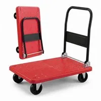 relaxdays Transportwagen klappbar 300 kg, (1-St), rot