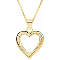 Goldene Hufeisen Herzkette Halskette Gold Herz 925 18K Gelbgold vergoldet Anhänger mit Kette, 925 Sterling Silber, Goldschmuck für Damen