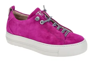 Paul Green Damen Plateau Sneaker 5417-005 lila-raspberry Glitzer Echtleder Fu...