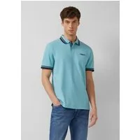 s.Oliver Kurzarmshirt Polo-Shirt Poloshirt aus Piqué mit Kontrast-Details
