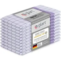 Glart Geschirrtuch 48KV2 10er Set Geschirrtücher Küchentücher 50x70 cm OEKO-TEX lila Karo