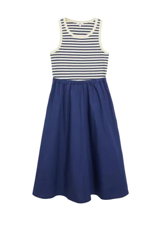 s.Oliver - Kleid weiß/blau - Gr. - 40