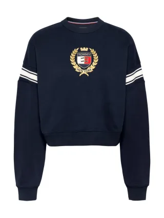 Tommy Jeans - Boxy Fit Sweatshirt blau - Gr. - XS