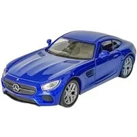 Welly Modellauto MERCEDES-AMG GT Modellauto Metall Modell Auto 03 (Blau-Metallic), Spielzeugauto Geschenk Welly