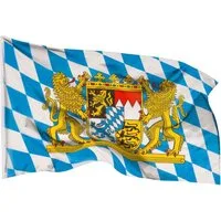 PHENO FLAGS Flagge Bayern Flagge cm Freistaat Fahne mit Wappen & Löwen (Hissflagge für Fahnenmast), Inkl. 2 Messing Ösen