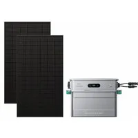 ZENDURE SuperCharged Balkonkraftwerk Zendure SolarFlow 800 Pro 2 910W/1820W Photovoltaikanlage Komplettset, Monokristallin, (Set, 2-St., SolarFlow 800 Pro 2+2/4×455W Module), 2640W PV Leistung, Plug und Play, IP65