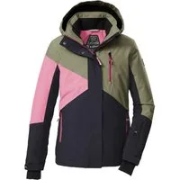 Killtec Skijacke KSW 209 GRLS SKI JCKT Mädchen-Skijacke: wasserdicht, atmungsaktiv, Colourblock-Design