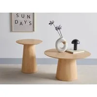 s.Oliver Couchtisch Hemmon (1-St), mit massivem Eschenfuß, edler Echtholzplatte, Durchmesser 80 cm