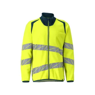MASCOT Herren Sweatshirt mit Reißverschluss ACCELERATE SAFE Hi-vis Gelb / Dunkelpetroleum M - 19184-781-1744-M